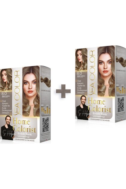 2'li Home Colorist Set Saç Boyas 8.0 Bebek Kumralı