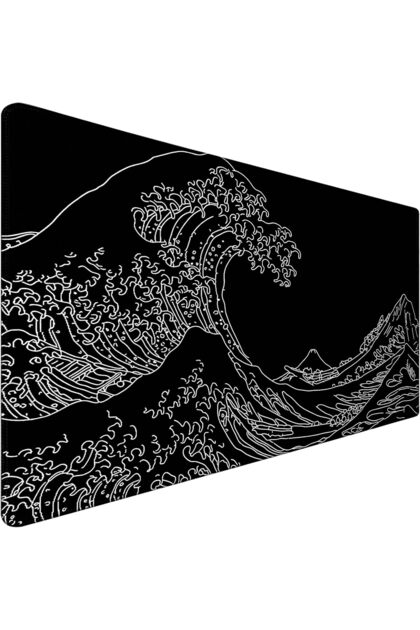 TEDNETGO Large Gaming Mouse Pad with Rubber Base with Stitched Edges, Mouse Pad for Keyboard, XXL, Black