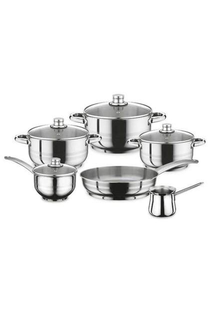 Stainless Steel 12 Piece Cookware Set Stainless Steel