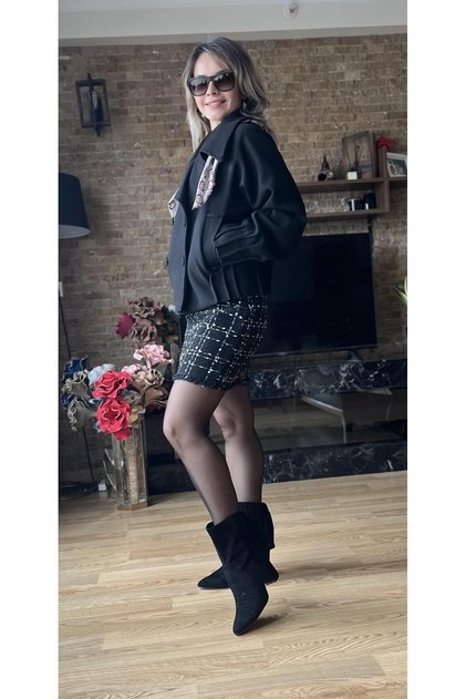 Premium Quality Women's Short Cashmere Coat |   Trend Oversized Equivalent Models