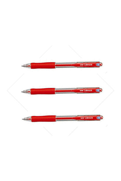 Uniball laknock micro (0.5) mechanical ballpoint pen red (3 pieces)