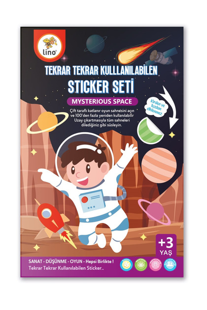 Lino Tekrar Kullanılabilen Sticker Seti - Space
