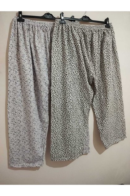 Winter, Inside Is Quilted, Standard Size, Very Large, 100% Cotton, Pack of 2, Long, Pajama Bottoms