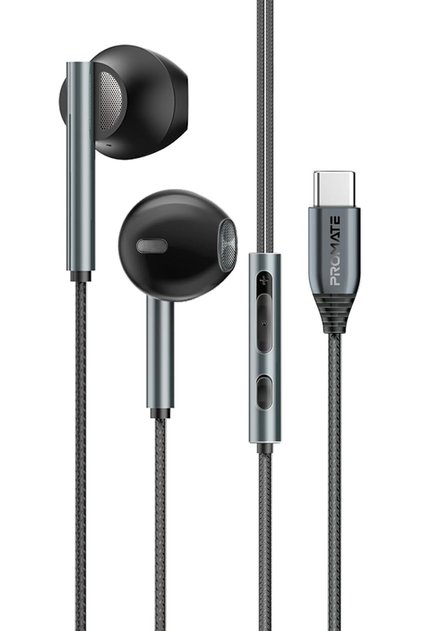 Laxi-S USB-C Wired Earphones with ENC Mic, 14mm Drivers (Black)