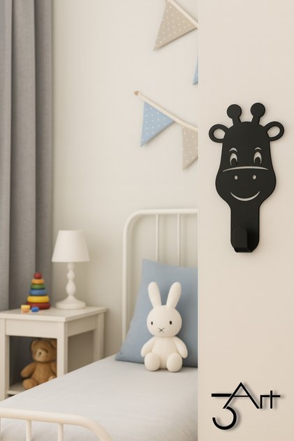 Children's Room Coat Rack – Cute Animal-Shaped Metal Coat Rack – Montessori Organization Product