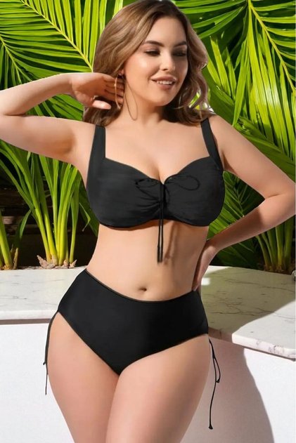 Costum de baie din două piese, mărime mare, pantaloni scurți, sutien bustier m5203/5204
