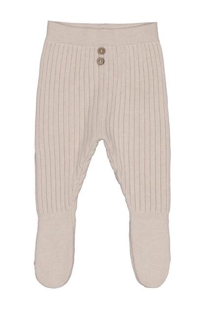 3-12 Months Sweatpants with Booties - Beige 9-12 Months
