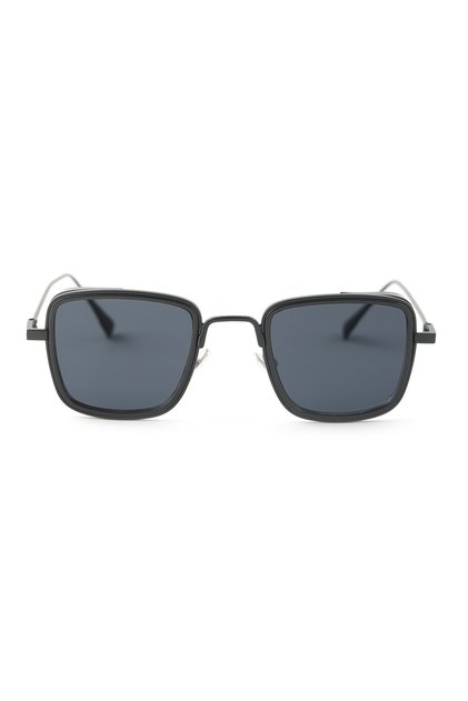 Black Frame Gradient Glass Sunglasses Unisex