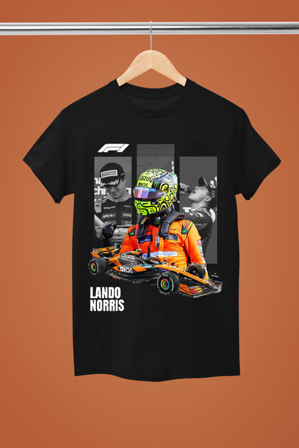 Lando Norris Printed Cotton Short Sleeve Regular Fit F1 T-Shirt
