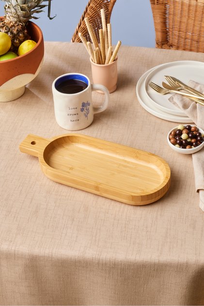 Bamboo Lora Serving Tray with Handle 33 cm