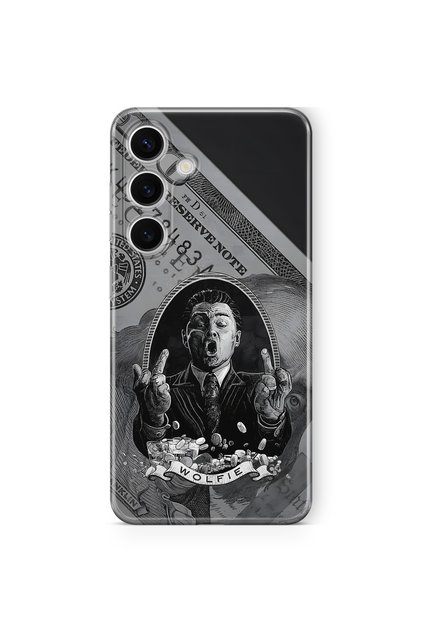 Samsung Galaxy A37 Compatible Wolfie Patterned Transparent Phone Case