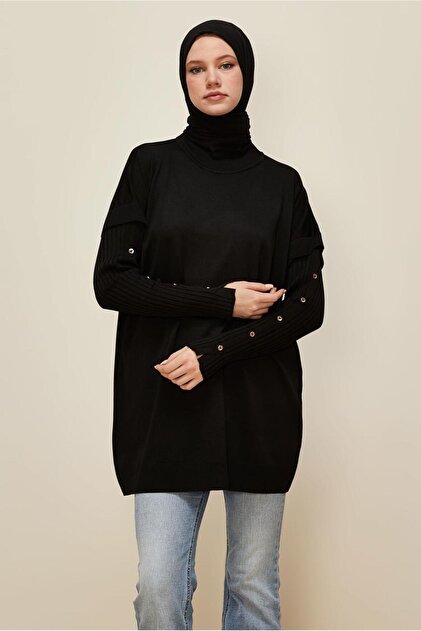 DÜĞME DETAYLI TRİKO TUNİK 45853