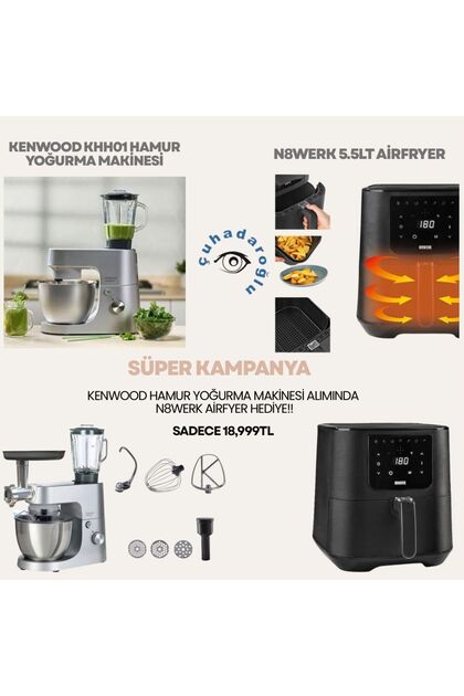 Kenwood KHH01 + N8WERK Airfryer HEDİYELİ — Mutfağını Baştan Yarat