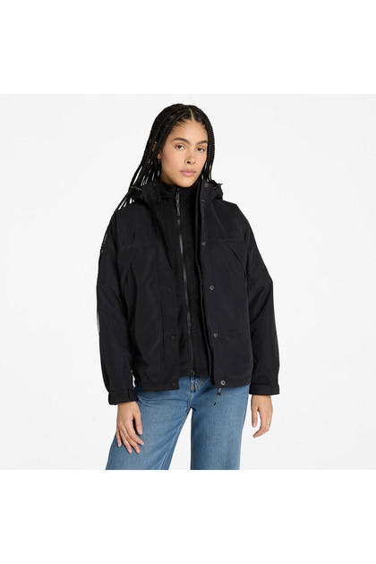 Willis &  ブラックジャケット LL 冬用 Timberland Winnick Su Geçirmez 3in1 Fleece Kadın Siyah Ceket