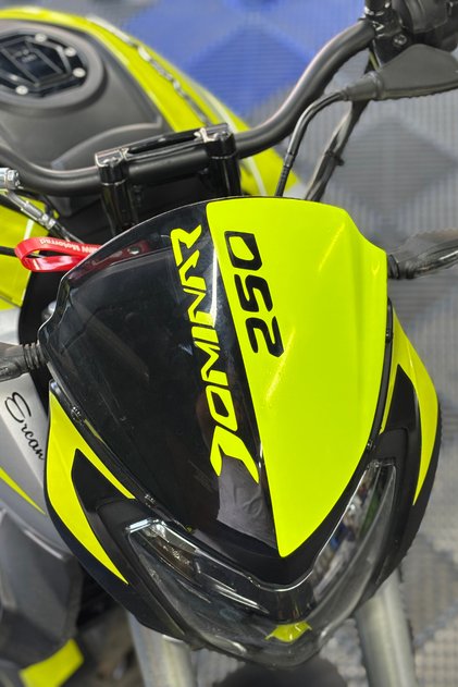 Neon Yellow Head Detail Sticker Decal for Bajaj Dominar 250