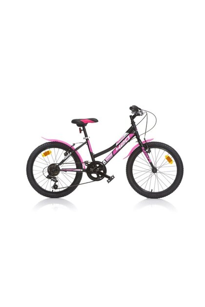 Велосипед с педали, Dino Bikes, Планински велосипед, 6 скорости, 20 инча, до 145 см, 7+ години, черен