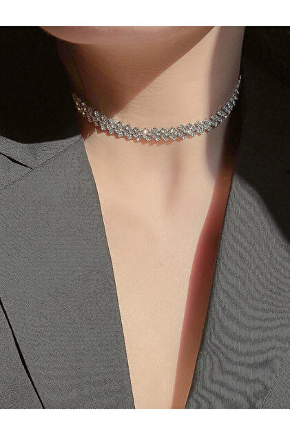 Colier stil choker cu pietre- 12998