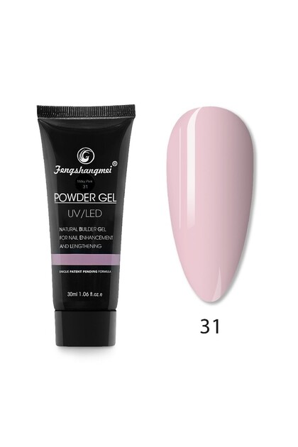Polygel pentru construcția unghiilor, 30ml, Gel UV/LED pentru modelare și extensie-31 Milky Pink