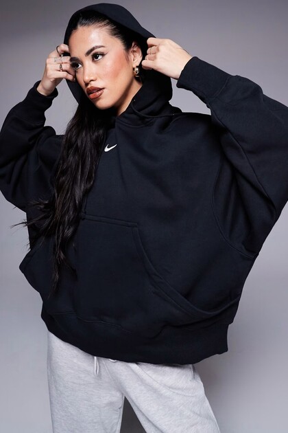 mini swoosh oversized hoodie