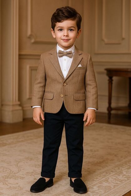Boys' Gabardine Jacket and Trousers Set