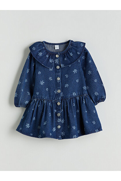 Indigo Ruffle Girls' Jean Dress (W5)