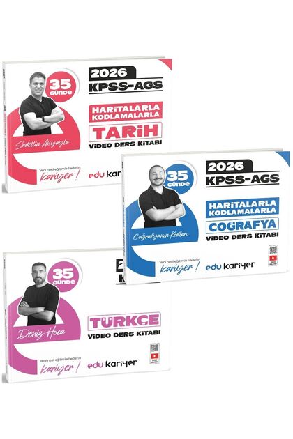 Edu Kariyer 2026 KPSS-AGS 35 Günde Tarih - Coğrafya - Türkçe Video