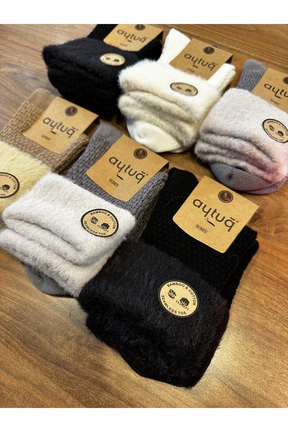 Premium Bamboo Cotton Comfortable Women's Boot Socks 6 Pack