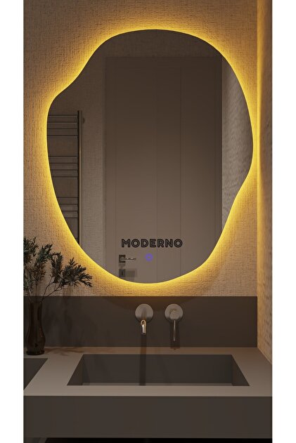 Mdrno Amber Led'li Lavabo & Banyo Aynası (Dokunmatik Sensörlü)