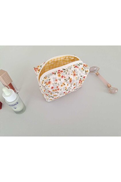 Orange Flower Lipstick Bag - Mini Size