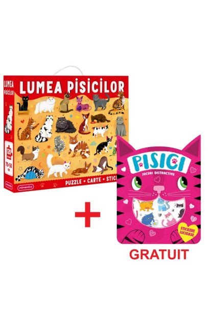 Pachet - Puzzle - Lumea Pisicilor - Pisici GRATUIT