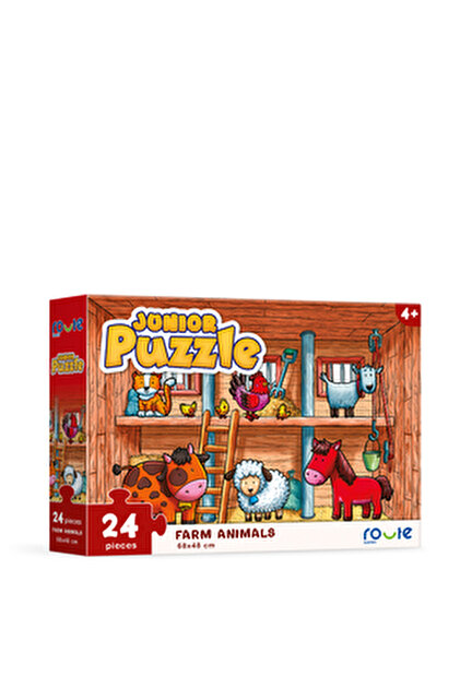 ROUTE Eğitici Çocuk oyunu Junior Puzzle zoo 68x48 cm 48 Pcs (Çocuk