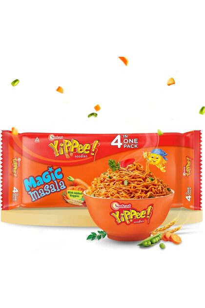 , Yippee Noodles Magic Masala, 280 grams, Pack of 4