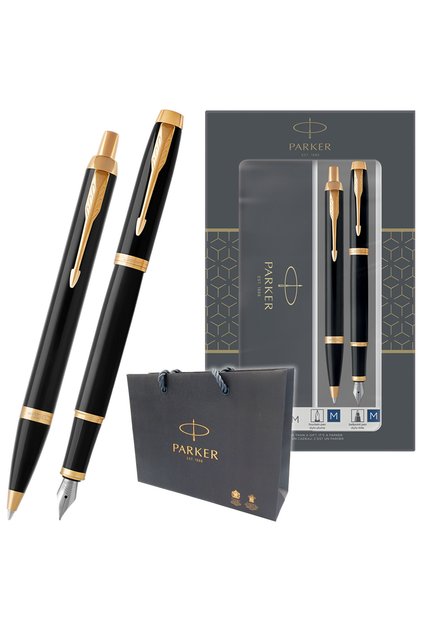 Set Parker IM Black Gold GT (Pix cu peniță + Pix cu bilă) 2093216