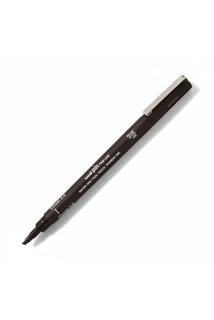Uniball Pi̇n (3.0) Fine Line Cut-Tip Pen Black