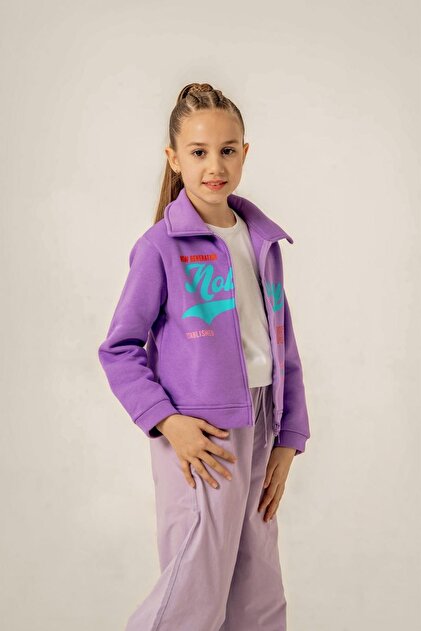 KIDS HDリマスター('95米) HAUSEkids 5-9 Yaş Mussness Happy Colors Kız Çocuk Hırka/Ceket -Mor