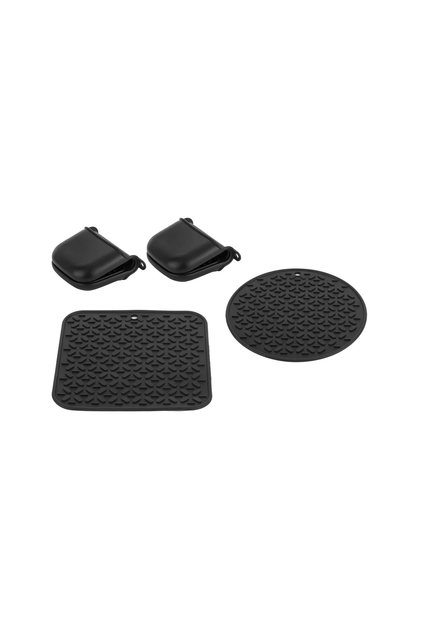Silicone Smoked 4 Piece Trivet Handle Set