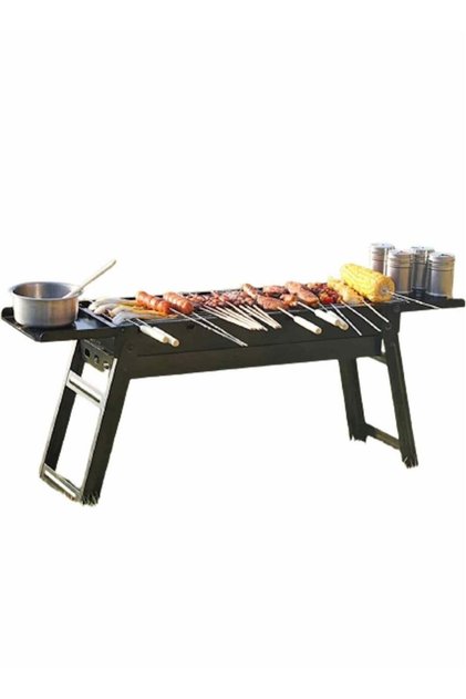 Folding Barbecue Charcoal Grill Easy Assemble And Removable For Picnic Garden Terrace Camping Travel