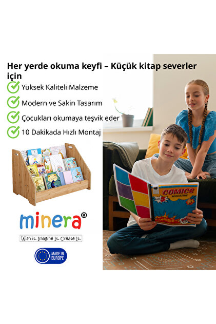 Minera Anka Montessori Ahşap Yer Kitaplığı - Fiyatı, Yorumları