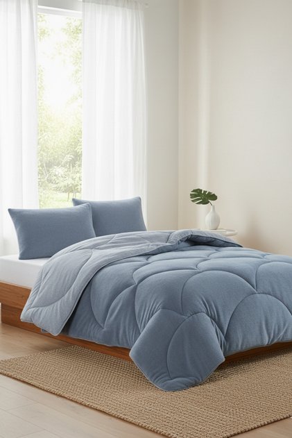 Süper Battal(King) Welsoft Yorgan Gri 230x260 cm