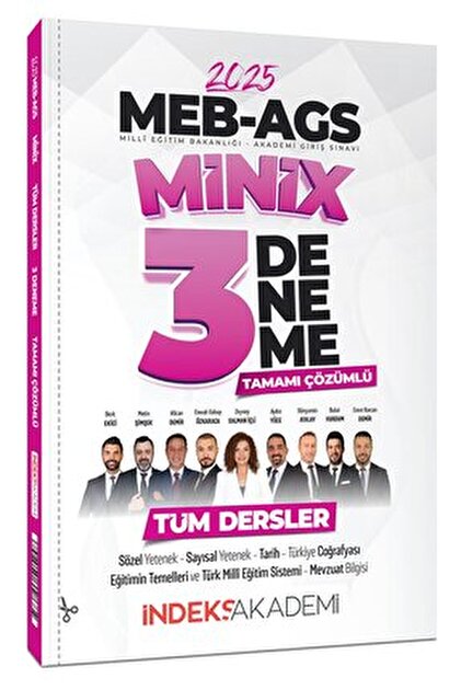 Genel Markalar İndeks Akademi 2025 Baskı MEB-AGS Tüm Dersler MiniX