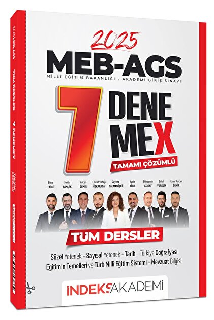 İndeks Akademi SÜPER FİYAT - 2025 MEB-AGS Tüm Dersler 7 DenemeX