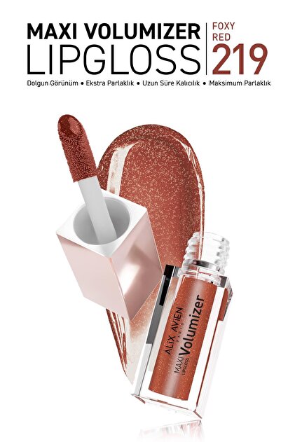 Alix Avien Maxivolumizer Lipgloss 219 - Foxy Red - Kalıcı ve