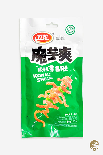 KONJAC SHUANG KONYAK UNU İLE HAZIRLANMIŞ EKŞİLİ VE ACILI ATIŞTIRMALIK 50G