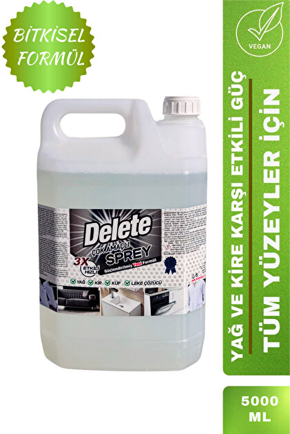Delete Çok Amaçlı Yağ Kir Leke Çözücü Genel Temizleyici 5 Litre