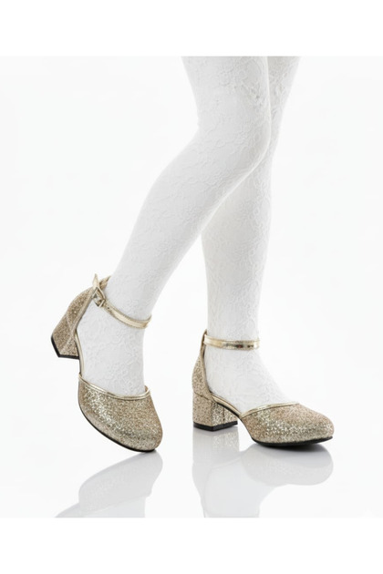 Glittery Girl's Heelled Evening Shoes