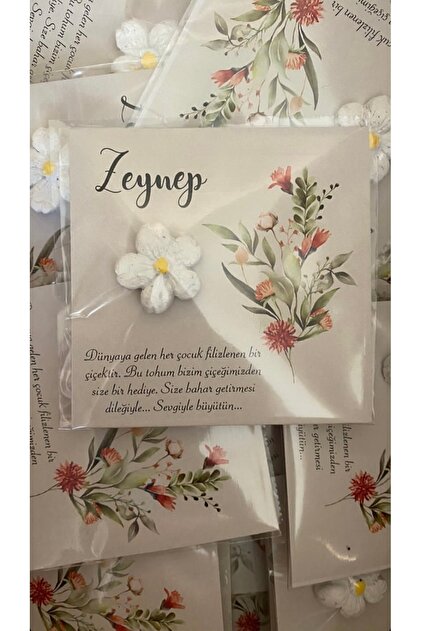Tohumlu Kart 50 Adet Doğum Günü ,baby Shower,hediyelik