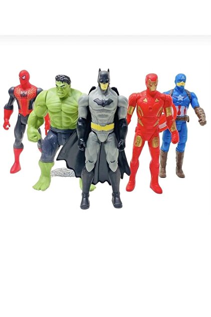 KİNKU Spiderman Hulk Kaptan Amerika Batman Ironman 17 cm Işıklı