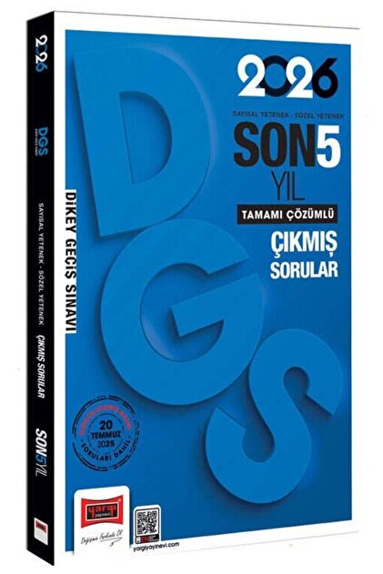 Yargı Yayınları Yargı 2026 DGS Çıkmış Sorular Son 3 Yıl Çözümlü