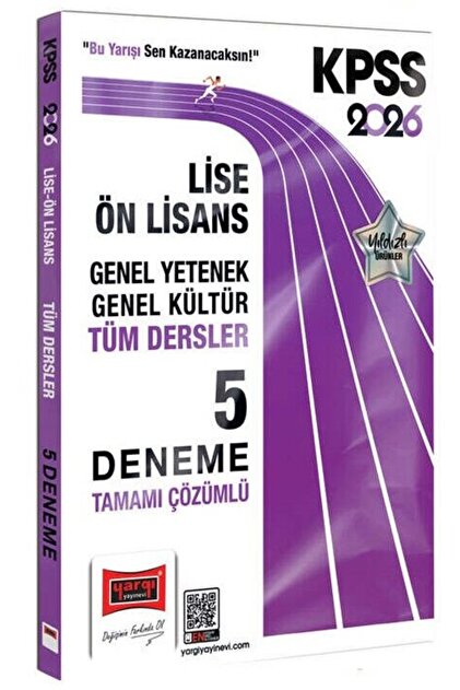 Yargı 2026 KPSS Lise Ön Lisans 5 Deneme Çözümlü