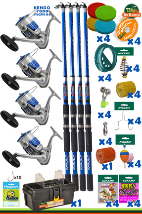 Fishack Tam Takım Sazan Olta Seti - 4'lü Set - XL - 3.60MT/50